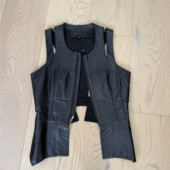 Black Leather Vest - Picture 3 of 8